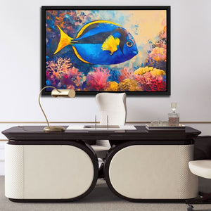 Sapphire Swimmer - Luxury Wall Art