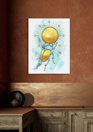Scarab Golden Sun โ scarab golden sun sq brown luxe 1port flush print