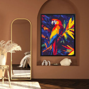 Scarlet Jungle Jewel - Modern Colorful Canvas Wall Art
