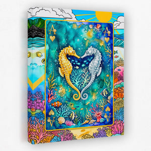 Sea Creature Ace of Hearts Card — Sea Creature Ace of Hearts Card Portrait Side View Mirror 156