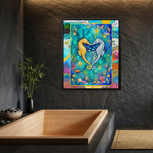 Sea Creature Ace of Hearts Card — Sea Creature Ace of Hearts Card Bamboo Bathroom Port 6