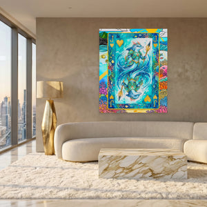 Sea Creature Jack of Hearts Card — Sea Creature Jack of Hearts Card White Gold Lux Port 202