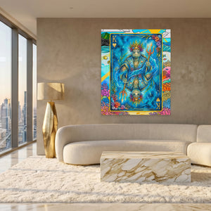 Sea Creature King of Hearts Card — Sea Creature King of Hearts Card White Gold Lux Port 203