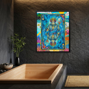 Sea Creature King of Hearts Card — Sea Creature King of Hearts Card Bamboo Bathroom Port 8