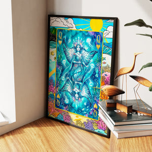 Sea Creature Queen of Hearts Card — Sea Creature Queen of Hearts Card New Living Room Wall Apartment Zoom 69