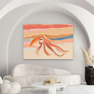 Sea Dreamer - Orange Ocean Canvas Print