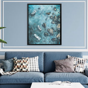 Sea Pier - Modern Wall Art in Black Frame