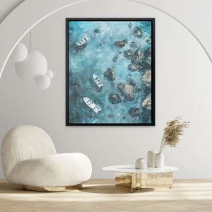 Sea Pier - Blue Ocean Canvas Print