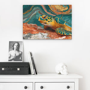 Sea Turtle Teal โ Sea Turtle Teal Skull Desk 180