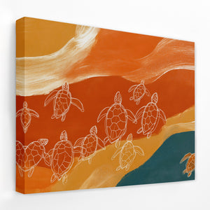 Sea Turtles Tide โ Sea Turtles Tide Landscape Side View Mirror Wrap 117
