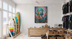 Seahorse Ocean Bloom - Luxury Wall Art