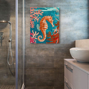 Seahorse Swimming - Animals Art