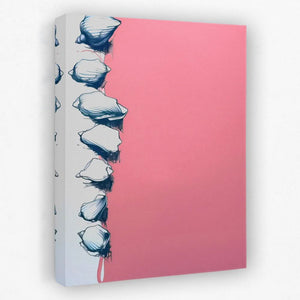 Seashell Doodle - Beach Canvas Wall Art