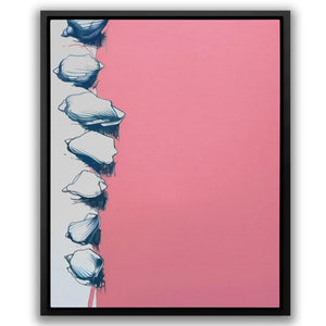 Seashell Doodle - Pink Coastal Canvas Print
