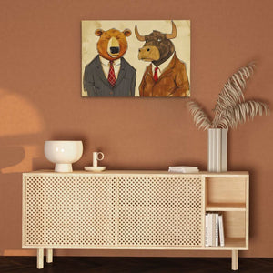 Seasoned Brokers - Modern Wall Art in Black Frame