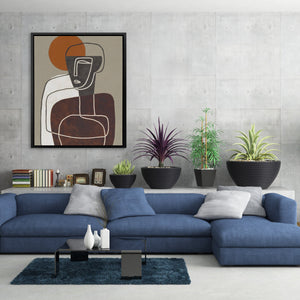 Seated Figure Contemplation - Luxury Wall Art