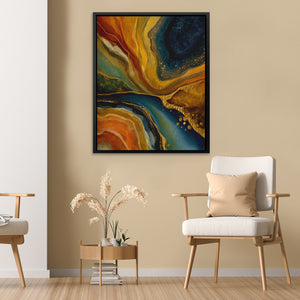 Sediment's Golden Flow - Luxury Wall Art