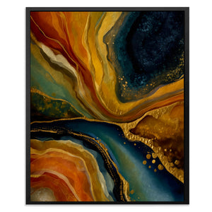 Sediment's Golden Flow - Luxury Wall Art