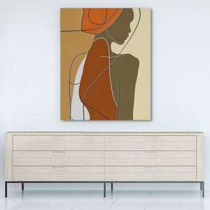 Serene Melody - Abstract Wall Art in Black Frame