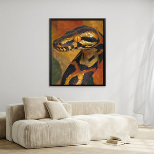 Serpents Amber Eye - Luxury Wall Art