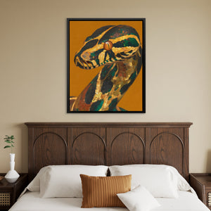 Serpent's Golden Coil - Luxury Wall Art