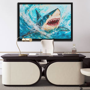 Shark Attack - Large Canvas Print