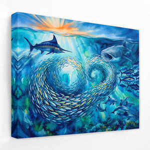 Shark Feeding Spiral — Shark Feeding Spiral Landscape Side View Mirror Wrap 196