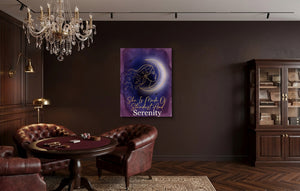 She Is Made Of Stardust And Serenity — she is made of stardust and serenity pastel feminine bedroom 2 1port flush print