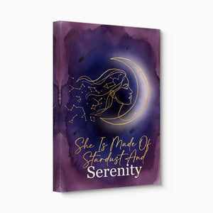 She Is Made Of Stardust And Serenity — she is made of stardust and serenity angled flush print