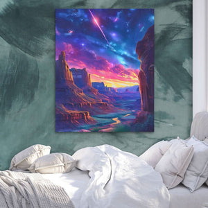 Shooting Star Canyon - Colorful Wall Art