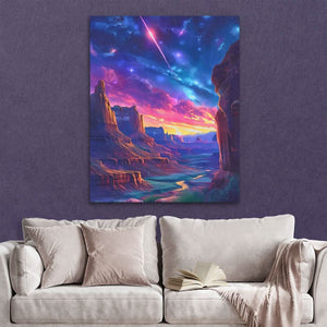 Shooting Star Canyon - Large Fantasy Canvas Print