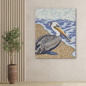 Shoreline Pelican - Luxury Wall Art