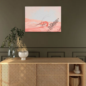 Shrimp Melody - Pastel Nature Canvas Print