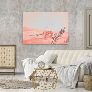 Shrimp Melody - Nature Wall Art in Black Frame