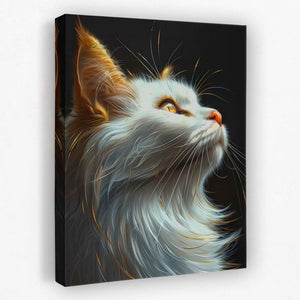 Silent Feline - Animals Canvas Wall Art