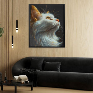 Silent Feline - Neutral Cat Canvas Print