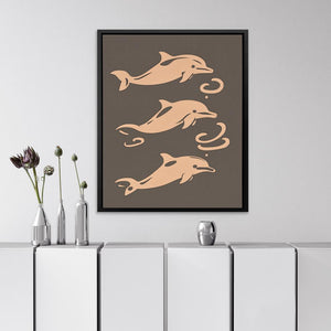 Simple Dolphin Illustration - Luxury Wall Art