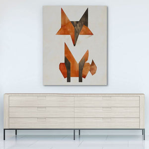 Simple Fox - Large Abstract Canvas Print
