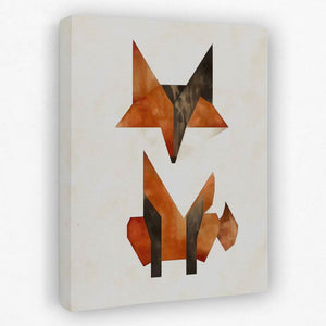 Simple Fox - Animals Canvas Wall Art