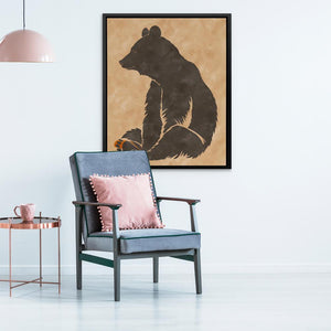 Sitting Brown Bear - Luxury Wall Art