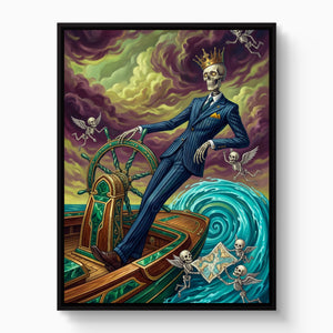 Skeletal King's Voyage โ skeletal king's voyage white studio framed black