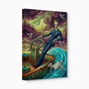 Skeletal King's Voyage - Luxury Wall Art