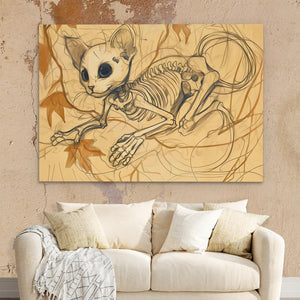 Skeleton Cat - Luxury Wall Art