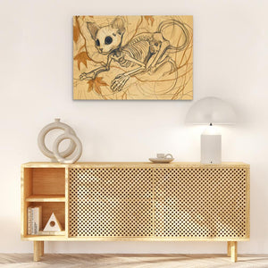 Skeleton Cat - Luxury Wall Art