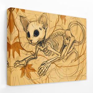 Skeleton Cat - Luxury Wall Art