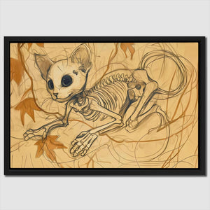 Skeleton Cat - Luxury Wall Art