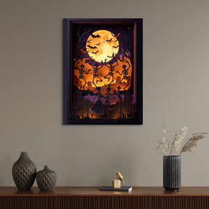 Skeleton Dance Papercut โ skeleton dance papercut sq wall desk bird 1port flush print