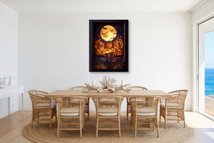 Skeleton Dance Papercut โ skeleton dance papercut small dining room with ocean view 1port flush print