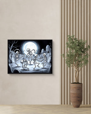Skeleton Dance Rubber Hose โ skeleton dance rubber hose psd plant wall right 1land framed black