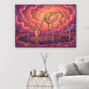 Skeleton Deer Inferno โ Skeleton Deer Inferno White Walls 155